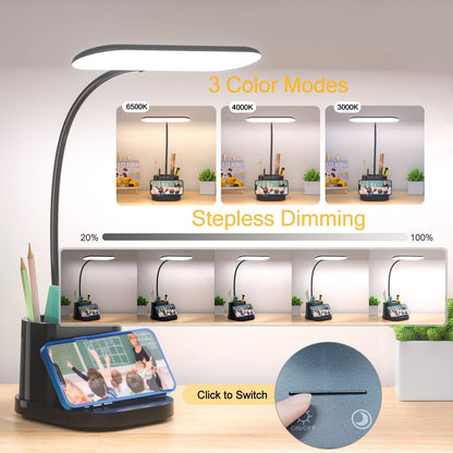 Small Desk Lamps with Pen Holder